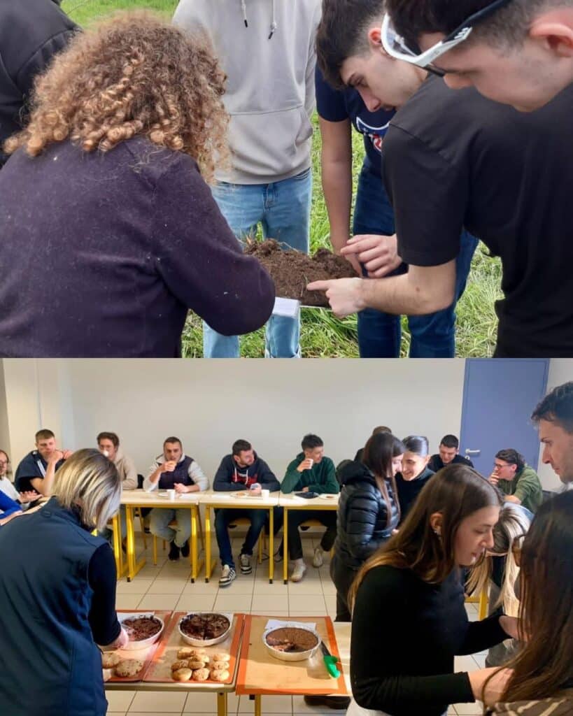 Visite de l’exploitation agricole du Valentin par des étudiants français et italiens en formation agronomie